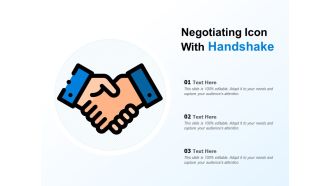 Negotiating icon with handshake