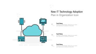 New it technology adoption plan in organization icon