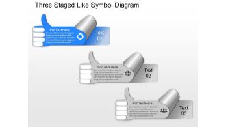 Nt three staged like symbol diagram powerpoint template