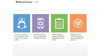 Nurse mobile app medical report no bacteria ppt icons graphics