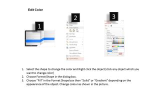 Oc five tags in tablet and icons infographics powerpoint template