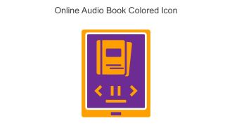 Online Audio Book Colored Icon In Powerpoint Pptx Png And Editable Eps Format