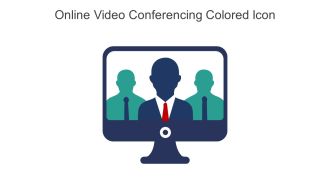 Online Video Conferencing Colored Icon In Powerpoint Pptx Png And Editable Eps Format