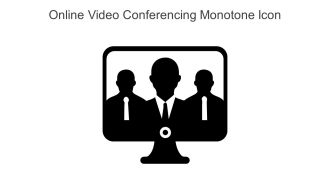 Online Video Conferencing Monotone Icon In Powerpoint Pptx Png And Editable Eps Format