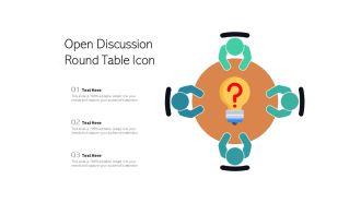Open discussion round table icon