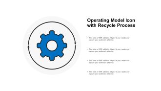 Operating model icon with recycle process