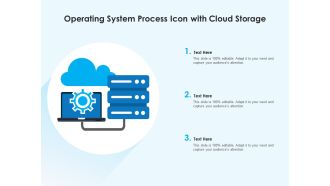 Operating system process icon with cloud storage