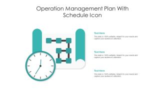 Operation management plan with schedule icon