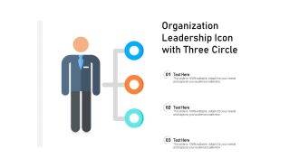 Organization leadership icon with three circle