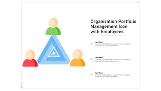 Organization portfolio management icon with employees