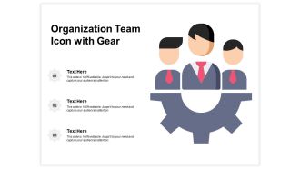 Organization team icon with gear
