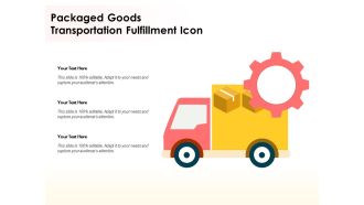 Packaged goods transportation fulfillment icon