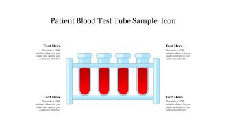 Patient blood test tube sample icon