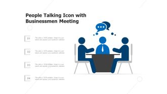 People talking icon with businessmen meeting
