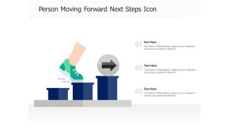 Person moving forward next steps icon
