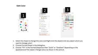 Pg six staged vertical timeline and icons on tablet flat powerpoint design