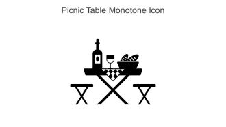 Picnic Table Monotone Icon In Powerpoint Pptx Png And Editable Eps Format