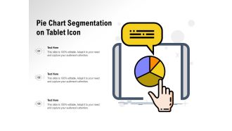 Pie chart segmentation on tablet icon