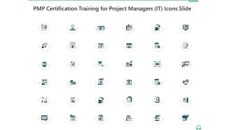 Pmp certification training for project managers it icons slide ppt pictures example