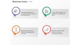 Pointer sand clock lock bar graph ppt icons graphics