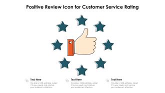 Positive review icon for customer service rating
