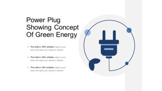 Power plug showing concept of green energy