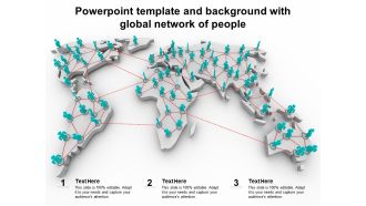 Powerpoint template and background with global network of people
