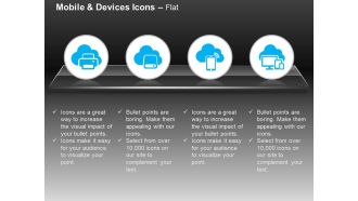 Printer mobile computer cloud services ppt icons graphics