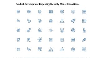 Product development capability maturity model icons slide gear l887 ppt icon