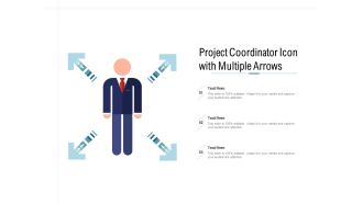 Project coordinator icon with multiple arrows