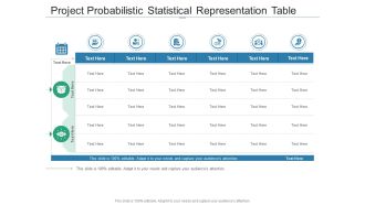 Project probabilistic statistical representation table infographic template