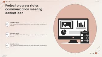 Project Progress Status Communication Meeting Debrief Icon