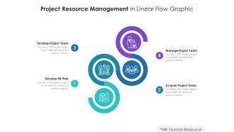 Project resource management in linear flow graphic