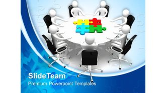Puzzle pieces powerpoint templates board meeting and jigsaw ppt slide