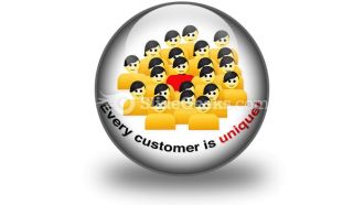 Every customer is unique powerpoint icon c