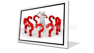 Man with question powerpoint icon f