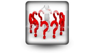Man with question powerpoint icon s