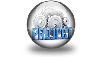 Project with cogs powerpoint icon c