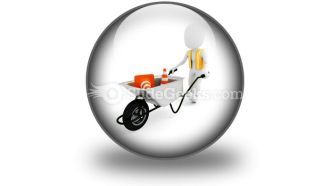 Worker works construction powerpoint icon c