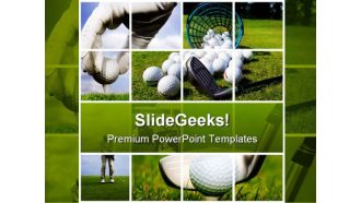 Collage of golf sports powerpoint templates and powerpoint backgrounds 0411