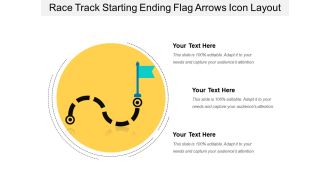 Race track starting ending flag arrows icon layout