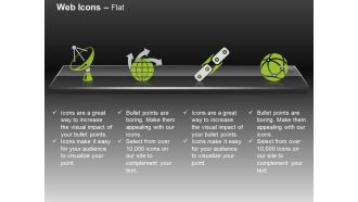 Radar antenna globe satellite communication ppt icons graphics