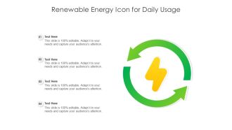 Renewable energy icon for daily usage
