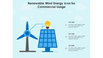 Renewable wind energy icon for commercial usage