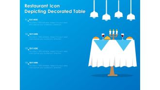 Restaurant icon depicting decorated table