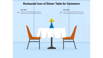 Restaurant icon of dinner table for customers