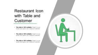 Restaurant icon with table and customer