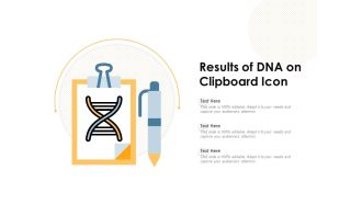 Results of dna on clipboard icon