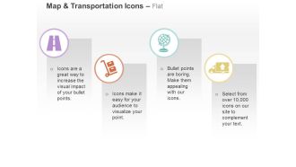 Road box trolley globe delivery van ppt icons graphics