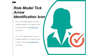 Role model tick arrow identification icon